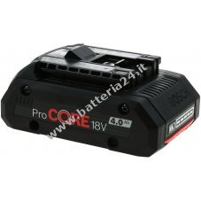 batteria originale Bosch ProCORE18V per utensile Bosch tipo 2607336091 4,0Ah Ioni di Litio