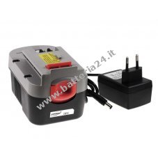 Batteria per utensile Black & Decker Trapano avvitatore HP146F2K Li Ion Caricabatteria inclusa