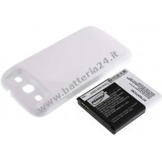 Batteria per Samsung Galaxy S3 / GT I9308 / tipo EB L1G6LLK colore bianco 3300mAh