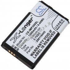 Batteria ricaricabile adatta ai terminali di pagamento e carte Ingenico iMP350 iSMP Companion, tipo 296118442.