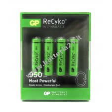 Batteria ricaricabile per GP Micro AAA HR03 confezione blister da 4 950mAh