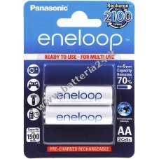 Panasonic eneloop batteria ricaricabile AA confezione blister da 2 (BK 3MCCE/2BE)