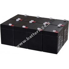 Batteria al Gel di piombo Powery per:UPS APC Smart UPS 3000 RM 2U 5Ah 12V