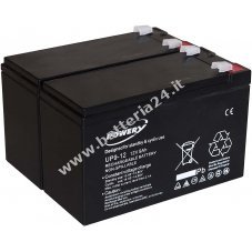 Batteria al Gel di piombo Powery per:UPS APC Smart UPS SC 1000   2U Rackmount/Tower 9Ah 12V