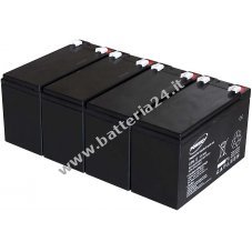 Batteria al Gel di piombo Powery per:UPS APC Smart UPS RT 1000 Marine 9Ah 12V