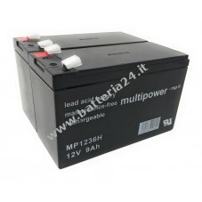 Powery Batteria al piombo MP1236H per UPS APC Smart UPS 750 9Ah 12V (sostituisce anche 7,2Ah/7Ah)