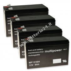 Powery Batteria al piombo MP1236H per APC Smart UPS 1500 9Ah 12V (sostituisce anche 7,2Ah/7Ah)