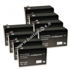 Powery Batteria al piombo MP1236H per APC Smart UPS SUA3000RMXLI3U 9Ah 12V (sostituisce anche 7,2Ah/7Ah)