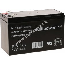 Batteria di ricambio (multipower) per UPS APC Smart UPS SC 420 12V 7Ah (sostituisce 7,2Ah)