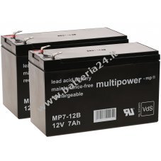 Batteria di ricambio (multipower) per UPS APC Smart UPS 750 12V 7Ah (sostituisce 7,2Ah)