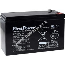 Batteria al gel di piombo First Power per: UPS APC Back UPS ES 700 7Ah 12V