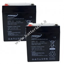 Powery Batteria al piombo gel 12V 6Ah sostituisce APC RBC 20