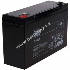 FIAMM Batteria ricaricabile da cambio per Scooter carrozzelle scooter elettrico auto elettrica 6V 12Ah (sostituisce anche 10Ah)