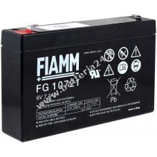 Batteria di ricambio FIAMM FG10721 6V 7,2Ah per barca, barca con esca, barca, barca con mangime