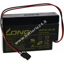 Batteria al piombo KungLong WP0.8 12H spina Molex per casa e tapparelle casa