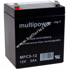 Powery Batteria al piombo (multipower) MPC5 12 a prova di ciclo