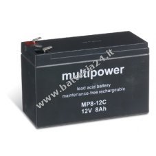 Powery Batteria al piombo (multipower) MPC8 12 a prova di ciclo