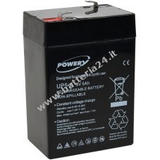 Powery Batteria al piombo gel 6V 5Ah