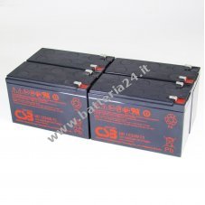 Batteria al piombo CSB adatte per APC Smart UPS SU1400R2 / SUA1500RMI2U / SUA1500R2X93 (RBC 24) 12V 9Ah