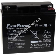 Batteria al piombo gel FirstPower FP12180 12V 18Ah VdS