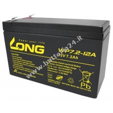 Batteria al piombo KungLong WP7.2 12A F1 Vds