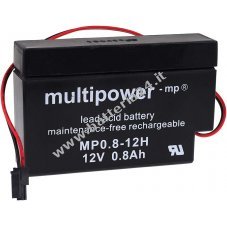 Powery Batteria al piombo (multipower) MP0,8 12H per tapparelle domestiche e domestiche