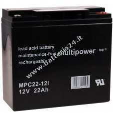 Powery Batteria al piombo (multipower) MPC22 12I a prova di ciclo