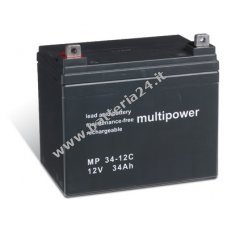 Powery Batteria al piombo (multipower) MP34 12C a prova di ciclo