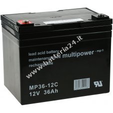 Powery Batteria al piombo (multipower) MP36 12C a prova di ciclo