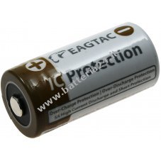 EagleTac CR123 A Batteria agli ioni di litio 16340 (CR123A, RCR123) 750mAh 3,7V Protezione IC