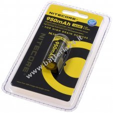 Batteria Nitecore agli ioni di litio tipo 16340 NL169 950mAh