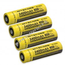 4x batteria Nitecore agli ioni di litio 18650 3400mAh NL1834 protetta