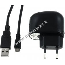 Alimentarore/adattatore USB incl. cavo USB High Speed 2.0 con Micro USB