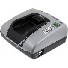 Caricabatteria compatibile con Powery con USB per Trapano avvitatore Black & Decker HP146F2K