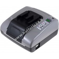 Caricabatteria compatibile con Powery con USB per martello perforatore Hitachi DH 24DV