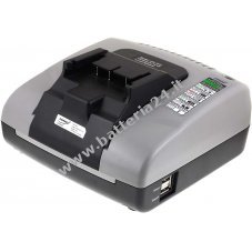 Caricabatteria compatibile con Powery con USB per trapano avvitatore a percussione Hitachi DV 18DBL