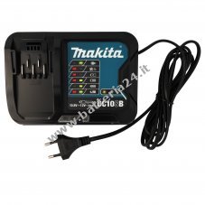 Caricabatteria rapido Makita DC10SB 10,8V (197347 2) per batteria a slitta Originale (compatibile con 10,8V e 12V)