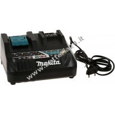 Caricabatteria doppio Makita tipo DC18RE, 198720 9 per batteria CXT da 10,8 e 12V e batteria LXT da 14,4 e 18V