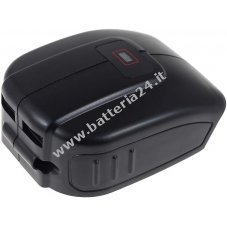 Adattatore per batteria / adattatore di carica per batteria con 2x connessione USB per Makita 14,4V/18V