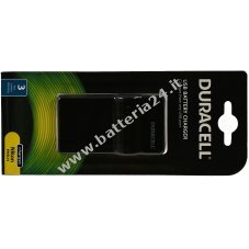 Caricabatteria DURACELL con cavo USB, per batteria tipo DRNEL14, EN EL14