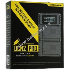 Caricatore USB a 2 vie Nitecore UCN2 PRO per batteria di fotocamere Canon, ad esempio EOS 5D Mark IV, tipo LP E6N