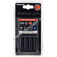 Caricabatteria Panasonic eneloop BQ CC55E incl. 4 pezzi AA eneloop Pro 2500mAh