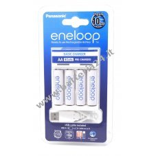 Caricatore USB Panasonic eneloop BQ CC61USB incl. 4x batteria eneloop AA 1,9Ah e cavo micro USB