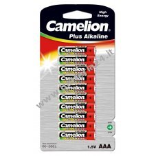 Batteria Camelion Micro LR03 MN2400 HR03 Plus Alcalina in blister da 10 pezzi