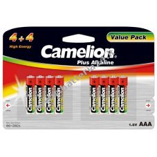 Batteria Camelion Micro LR03 MN2400 HR03 Plus Alcalina (4+4) blister di 8 pezzi