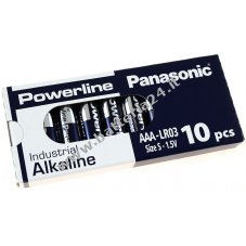 Panasonic Powerline Industrial Alkaline AAA LR03AD LR03 1.5V confezione da 10