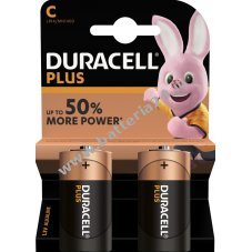 Batteria Duracell Plus MN1400 LR14 Baby 2er Blister