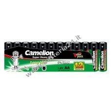 Batteria Camelion Super Heavy Duty R6 / Mignon / AA (confezione da 12 pezzi)