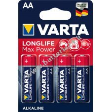 Varta Max Tech Batteria alcalina AA Mignon in blister da 4 pezzi