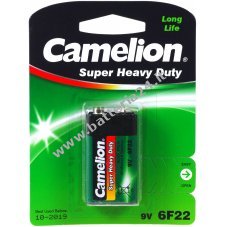 Batteria Camelion Super Heavy Duty 6F22 9 V blocco 1 blister